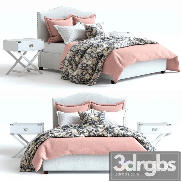 PB Raleigh Pink 2 Bed 3D Model Free