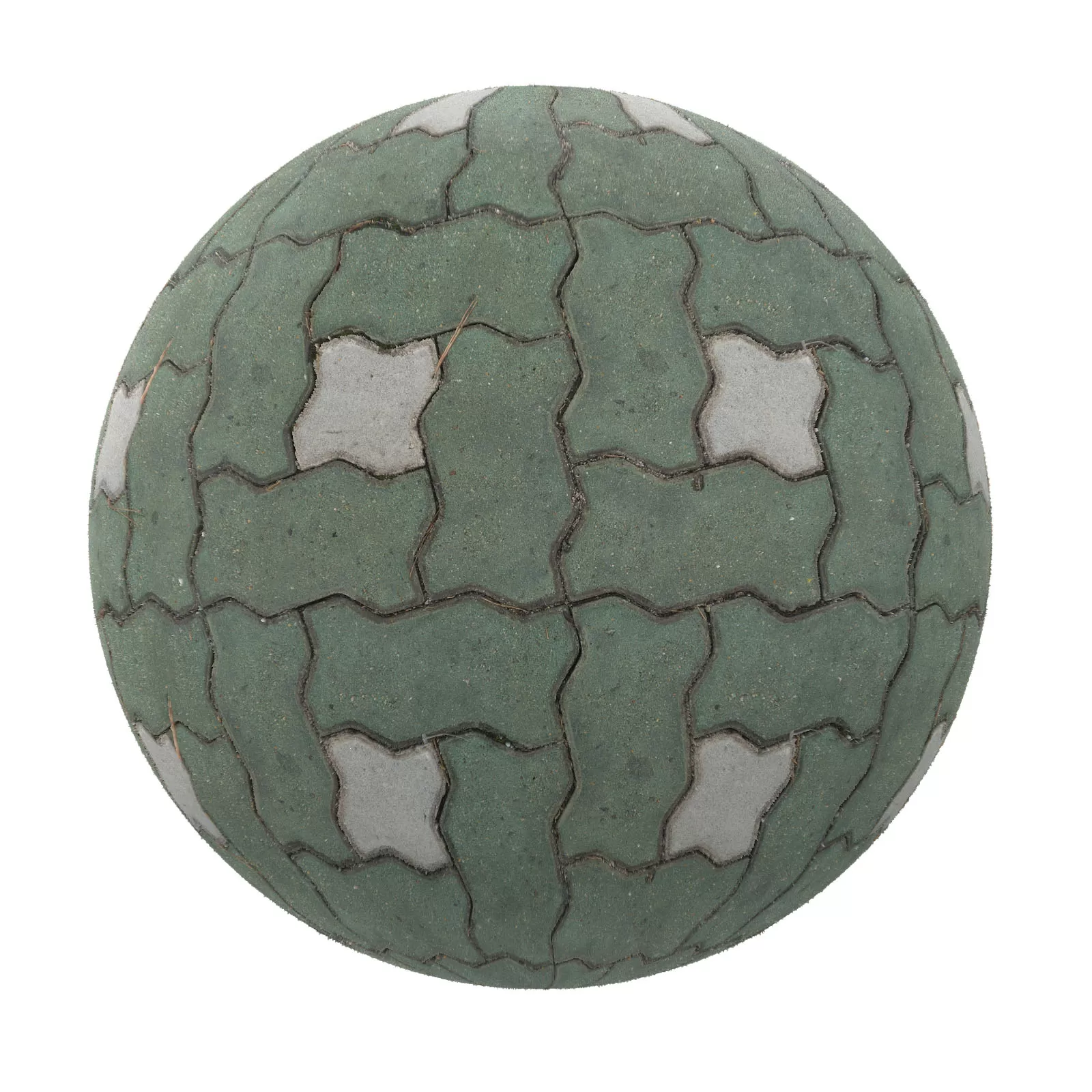 PBR CGAXIS TEXTURES – PAVEMENTS – Green Concrete Pavement