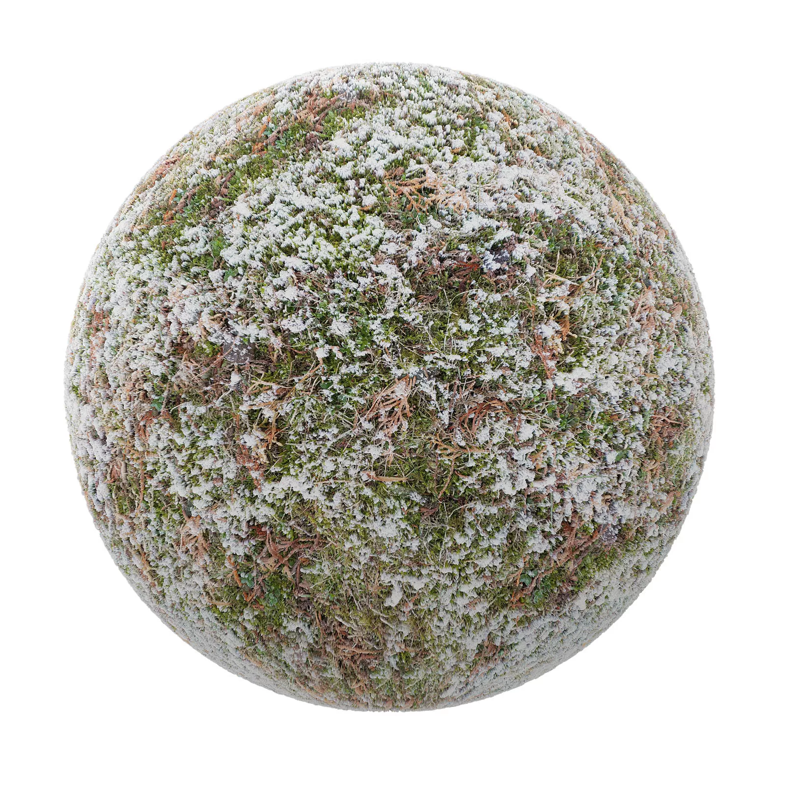 PBR CGAXIS TEXTURES – SNOW – Grass With Little Snow 3