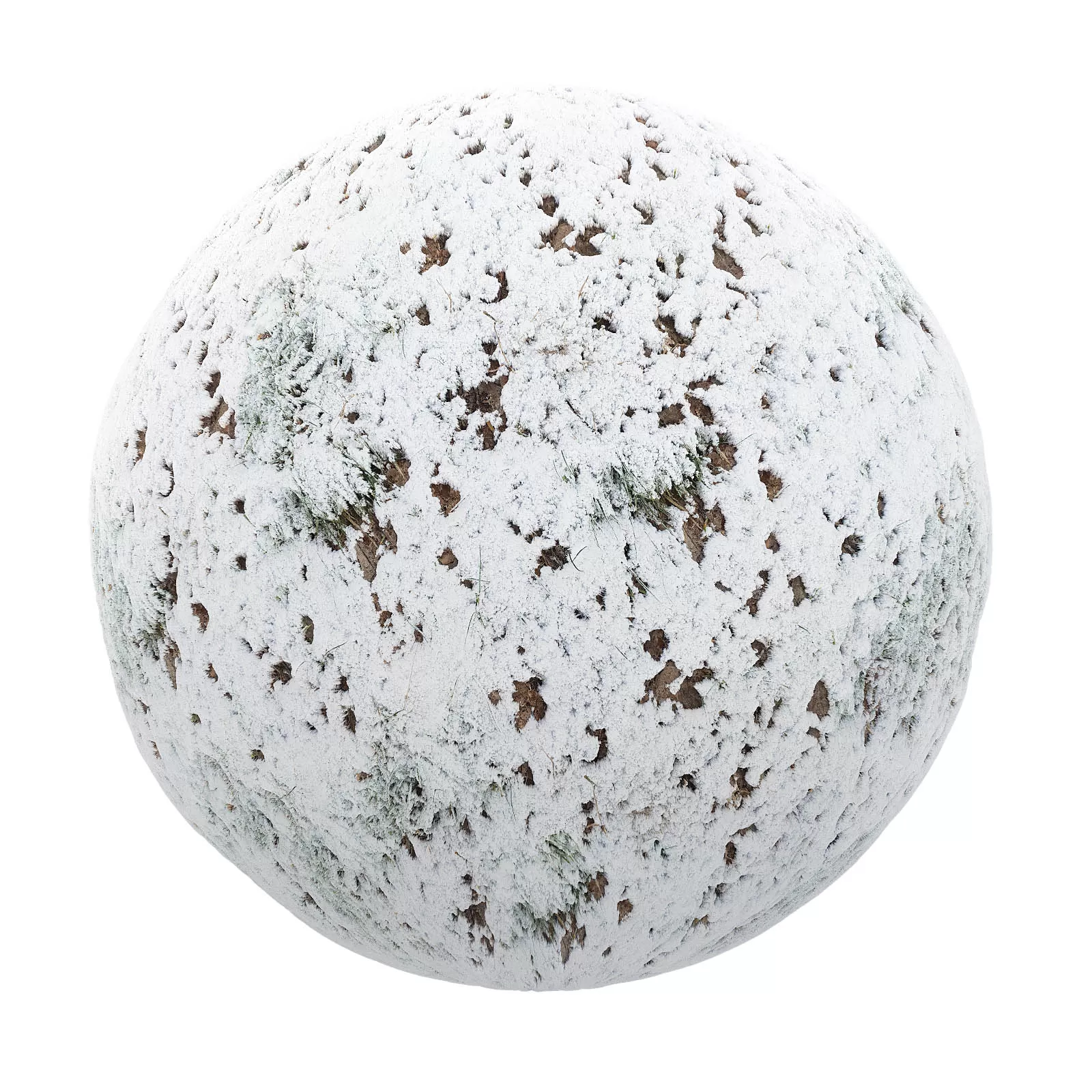 PBR CGAXIS TEXTURES – SNOW – Snow Covering Grass And Dirt 1