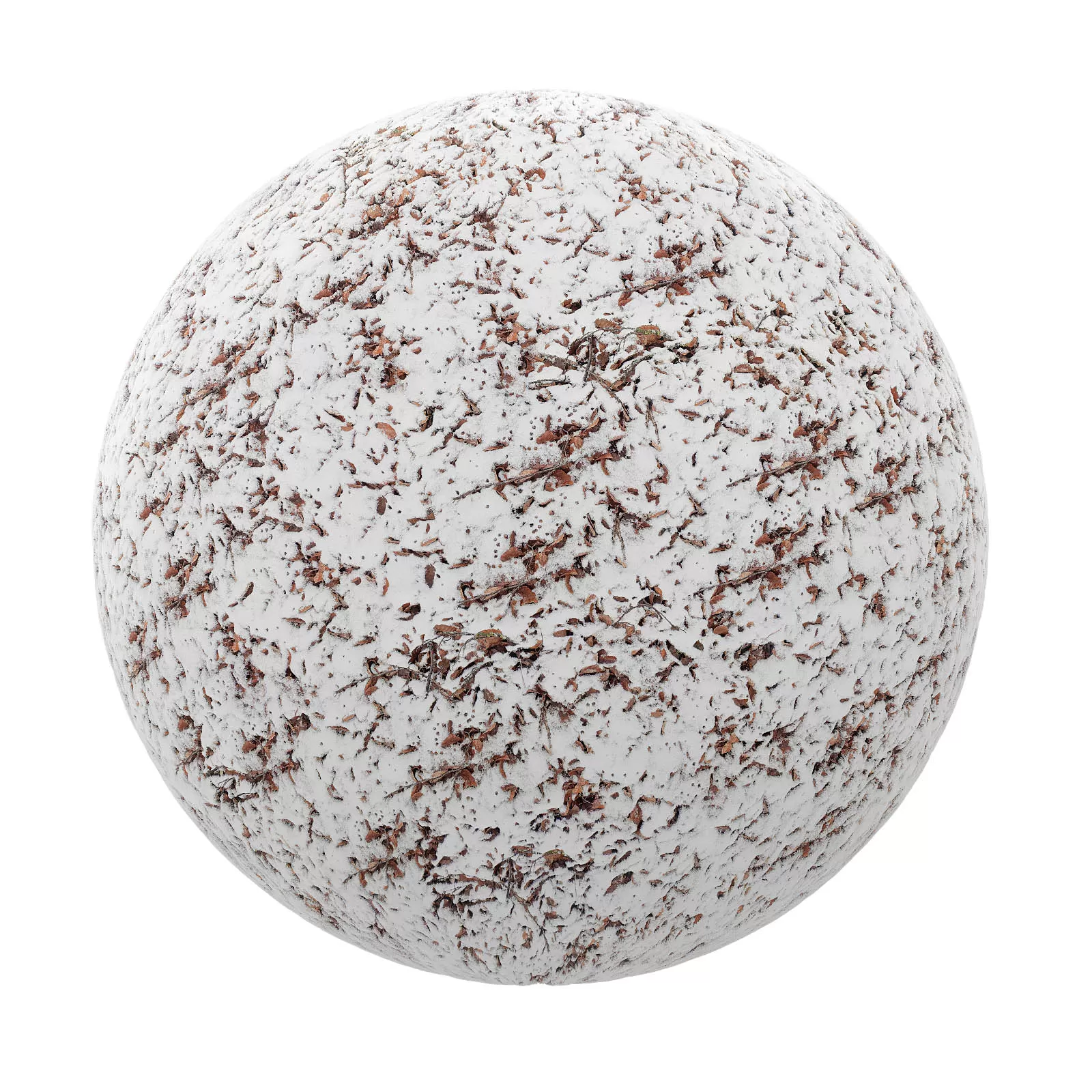 PBR CGAXIS TEXTURES – SNOW – Snow With Dry Leaves 1
