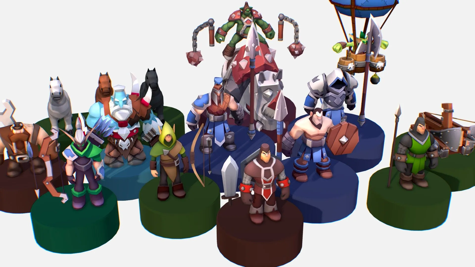 PBR Game 3D Models - 100 Discount 13 Handpaint Medieval Character