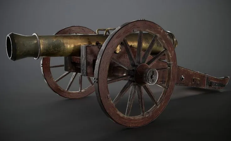 PBR Game 3D Models - 1812 Cannon