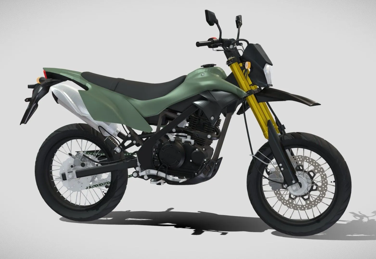 PBR Game 3D Models - 2019 Kawasaki D Tracker 150