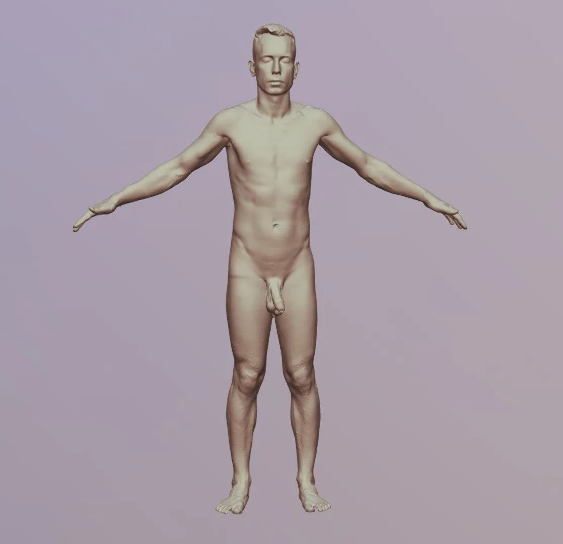 PBR Game 3D Models - 3D Body Scan Man