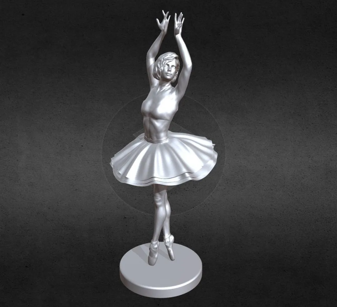 PBR Game 3D Models - 3D Printable Ballerina 5