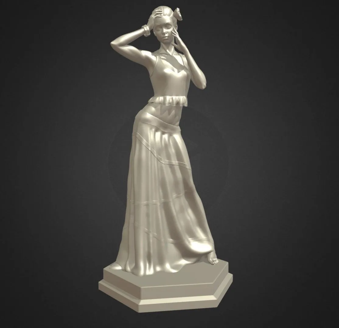 PBR Game 3D Models - 3D Printable Dancer