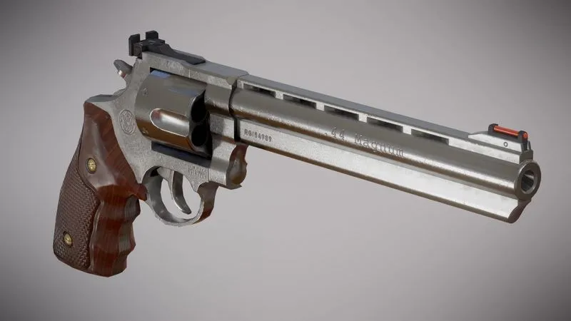 PBR Game 3D Models - 44 Magnum Wood