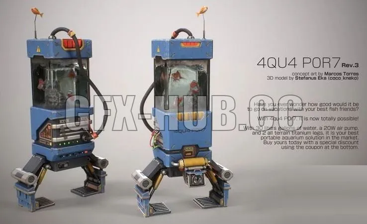 PBR Game 3D Models - 4QU4 P0R7 – Aqua Port