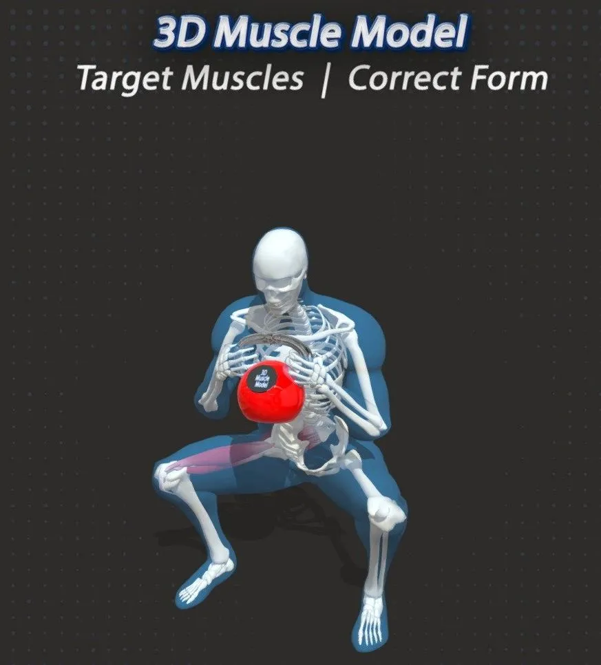 PBR Game 3D Models - 70 Kettlebell Squat