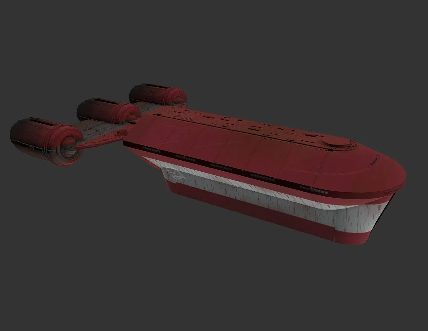 PBR Game 3D Models - Aa 9 Coruscant Freighter
