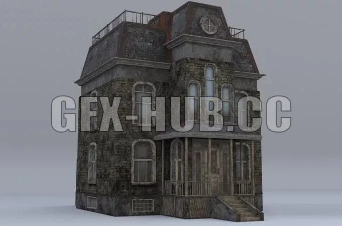 PBR Game 3D Models - Abandoned House