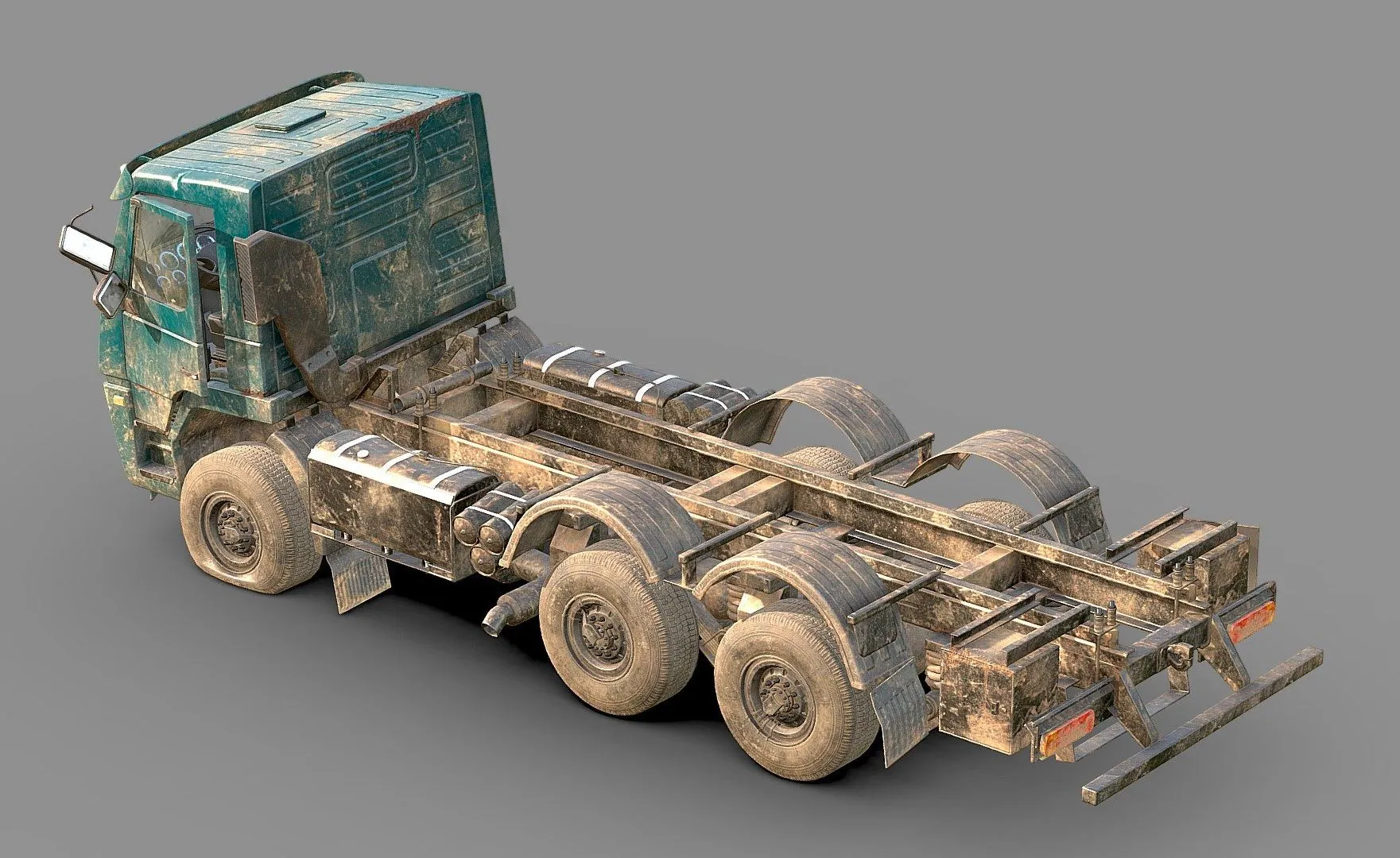 PBR Game 3D Models - Abandoned Truck