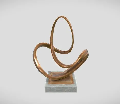 PBR Game 3D Models - Abstract Bronze Art Sculpture 20