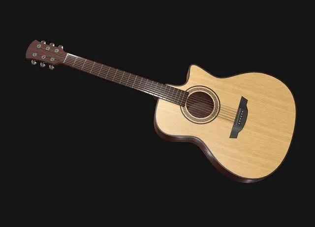 PBR Game 3D Models - Acoustic Guitar