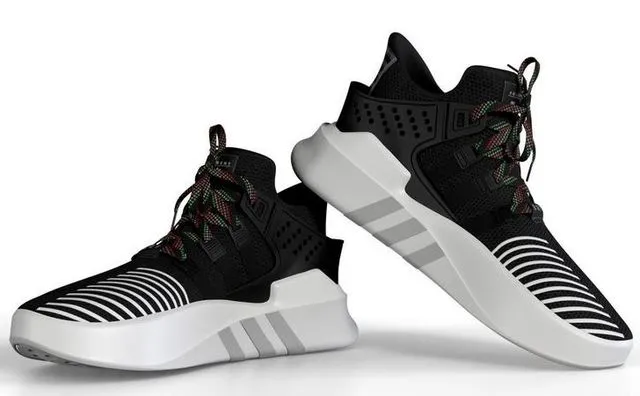 PBR Game 3D Models - Adidas EQT Bask ADV Black and White