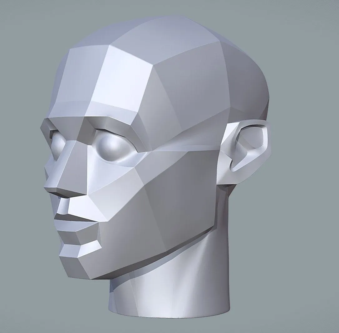 PBR Game 3D Models - Advanced Head Structure
