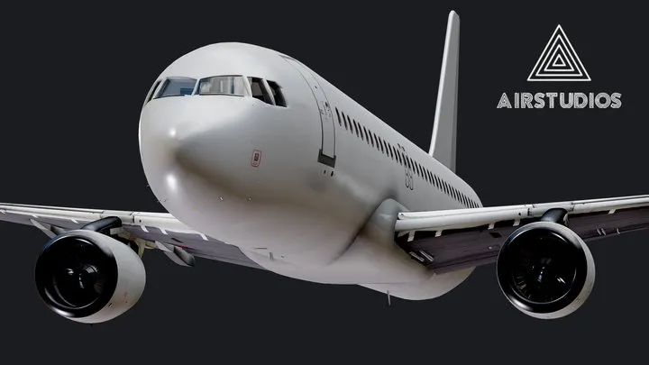 PBR Game 3D Models - Airbus A320 Airplane (Highly Detailed)