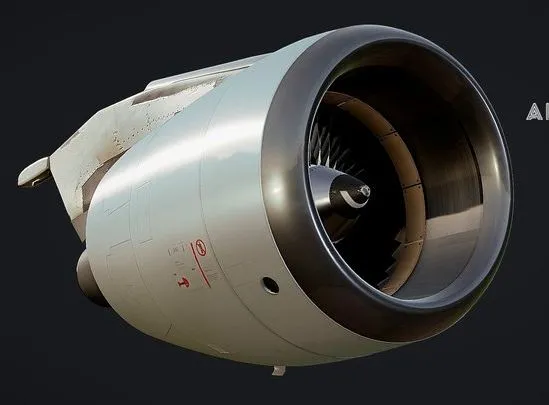 PBR Game 3D Models - Airbus A320 Engine