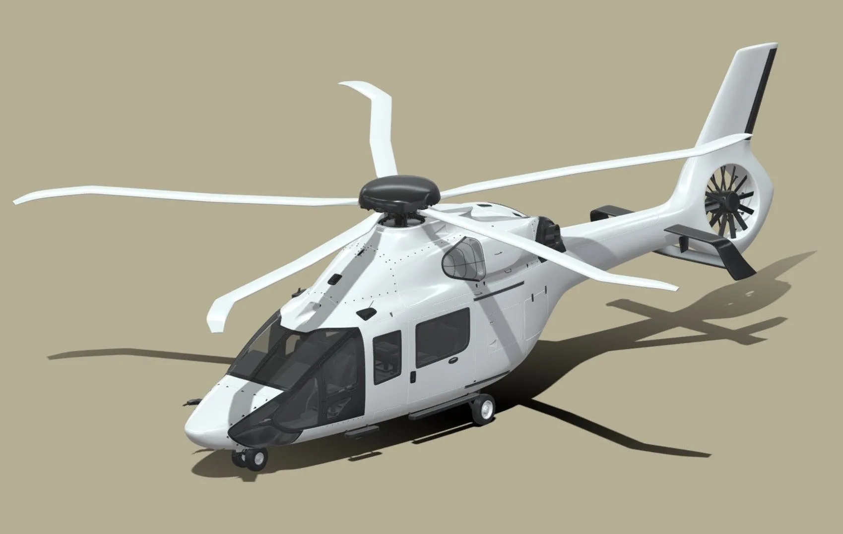 PBR Game 3D Models - Airbus H160 Helicopter