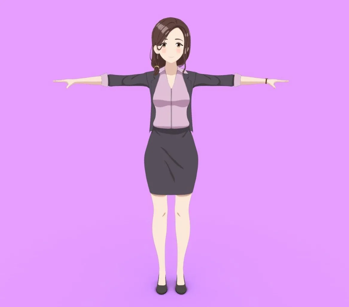PBR Game 3D Models - Airi Gotou Hige Wo Soru