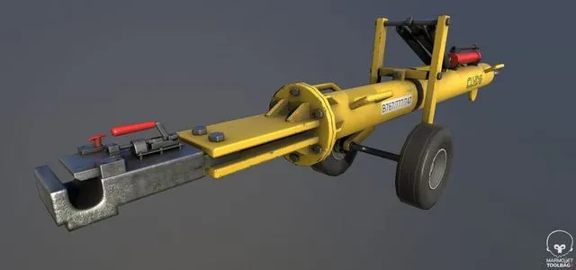 PBR Game 3D Models - Airport pushback towbar