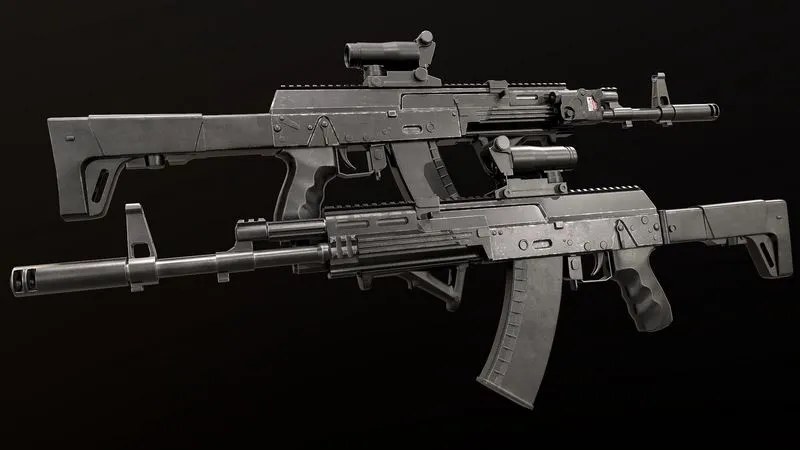 PBR Game 3D Models - AK-12 Low-poly