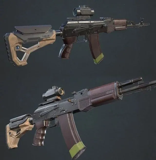 PBR Game 3D Models - AK 74 customized