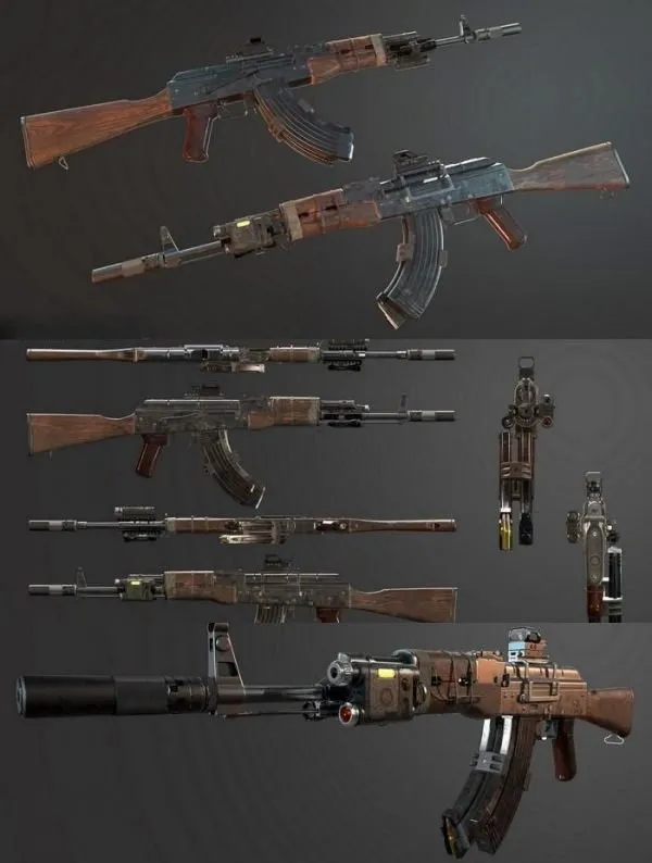 PBR Game 3D Models - AKM - 1959
