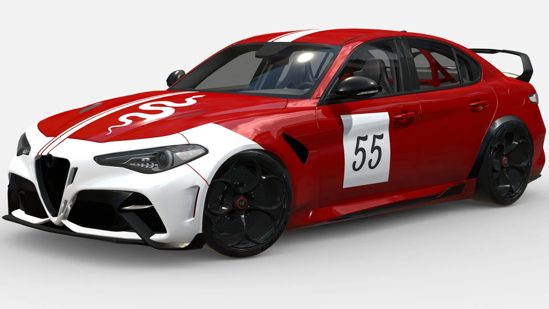 PBR Game 3D Models - Alfa Romeo Giulia Gta