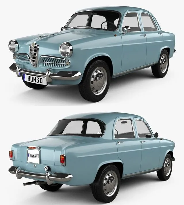 PBR Game 3D Models - Alfa Romeo Giulietta Berlina 1955