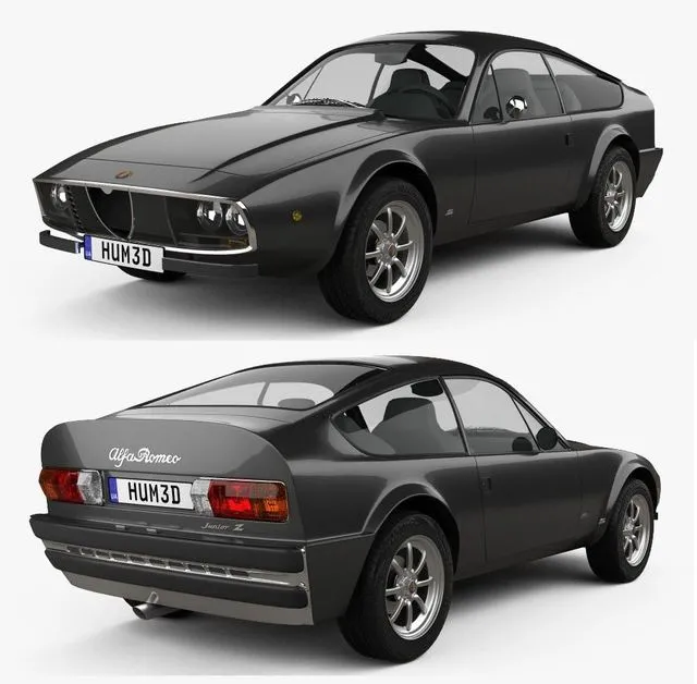 PBR Game 3D Models - Alfa Romeo GT 1300 Junior Zagato 1972