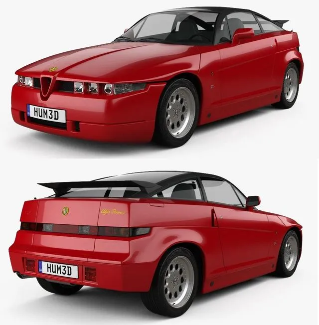 PBR Game 3D Models - Alfa Romeo SZ 1989