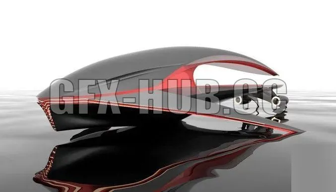 PBR Game 3D Models - Alfa Squalo Yacht