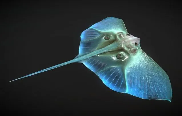 PBR Game 3D Models - Alien Fantasy Fish   Jelly Ray   Stingray