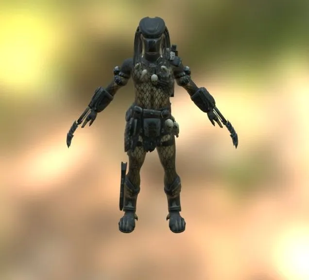 PBR Game 3D Models - Aliens Vs Predator 2010 Dark Predator