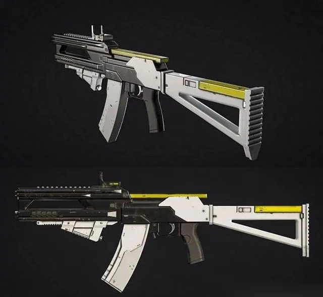 PBR Game 3D Models - Altered Carbon Sci-fi Gun