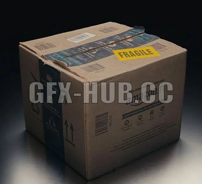 PBR Game 3D Models - Amazon Box