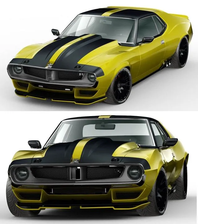 PBR Game 3D Models - AMC Ringbrothers Javelin Defiant 1972