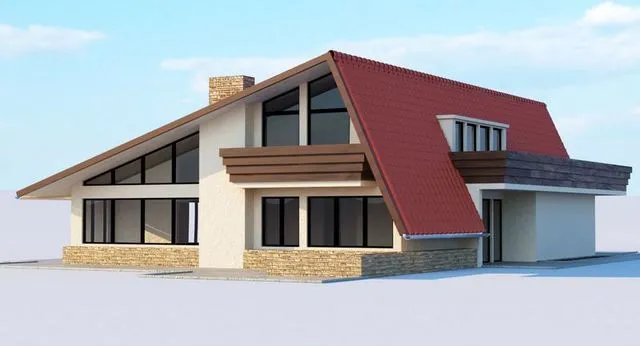 PBR Game 3D Models - American House Modern