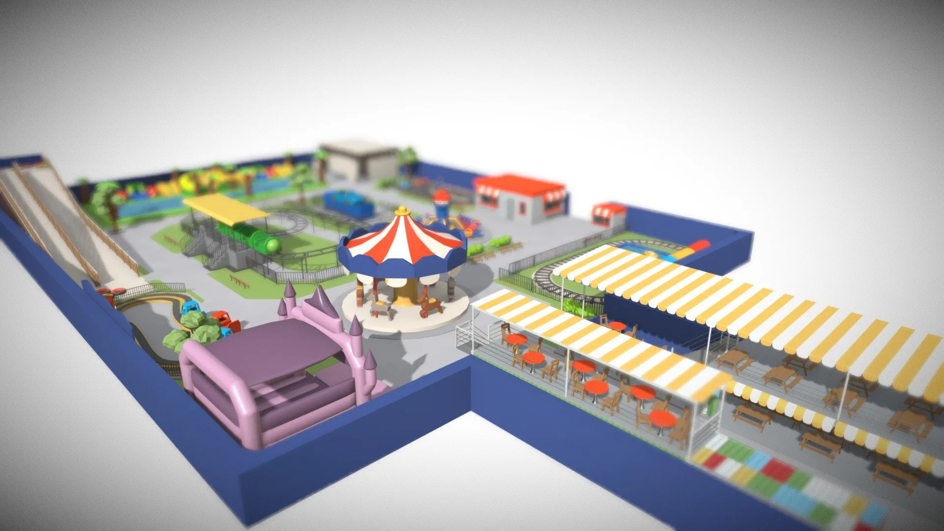 PBR Game 3D Models - Amusement Park 1