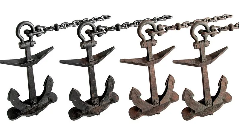 PBR Game 3D Models - Anchor with chain