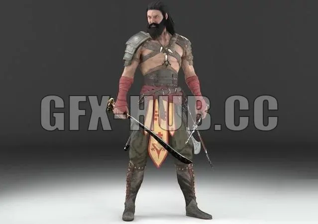 PBR Game 3D Models - Ancient Warrior