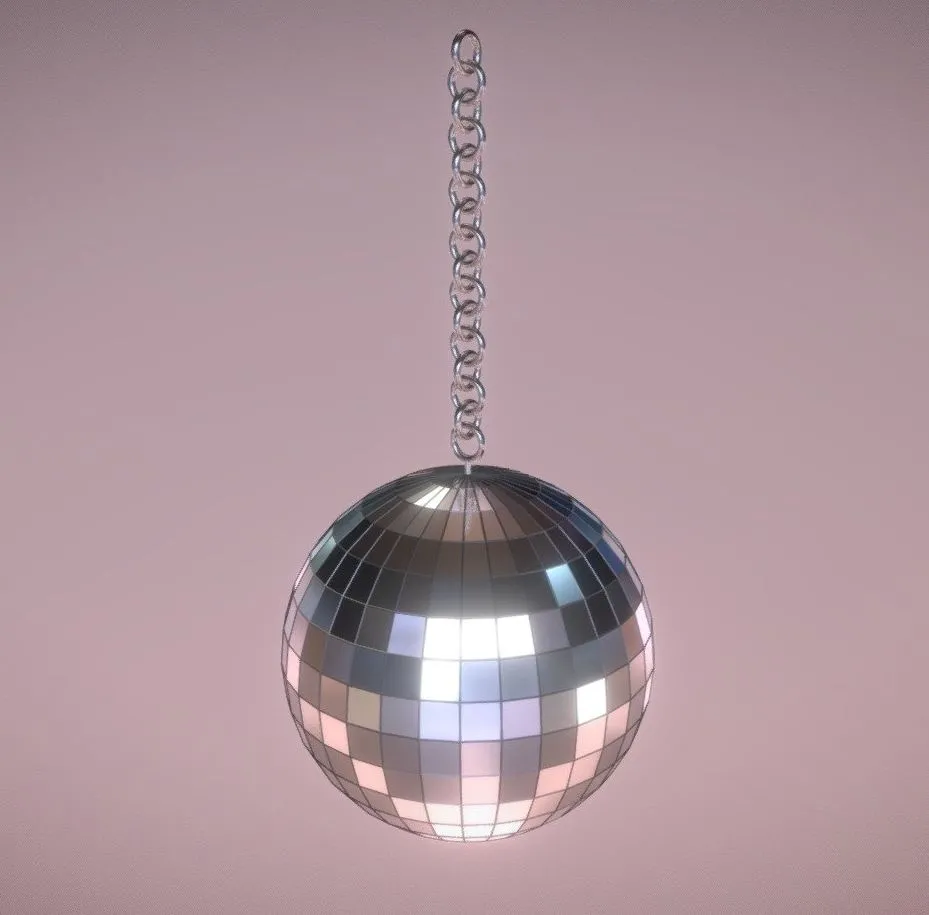 PBR Game 3D Models - Animated Disco Ball Low Poly