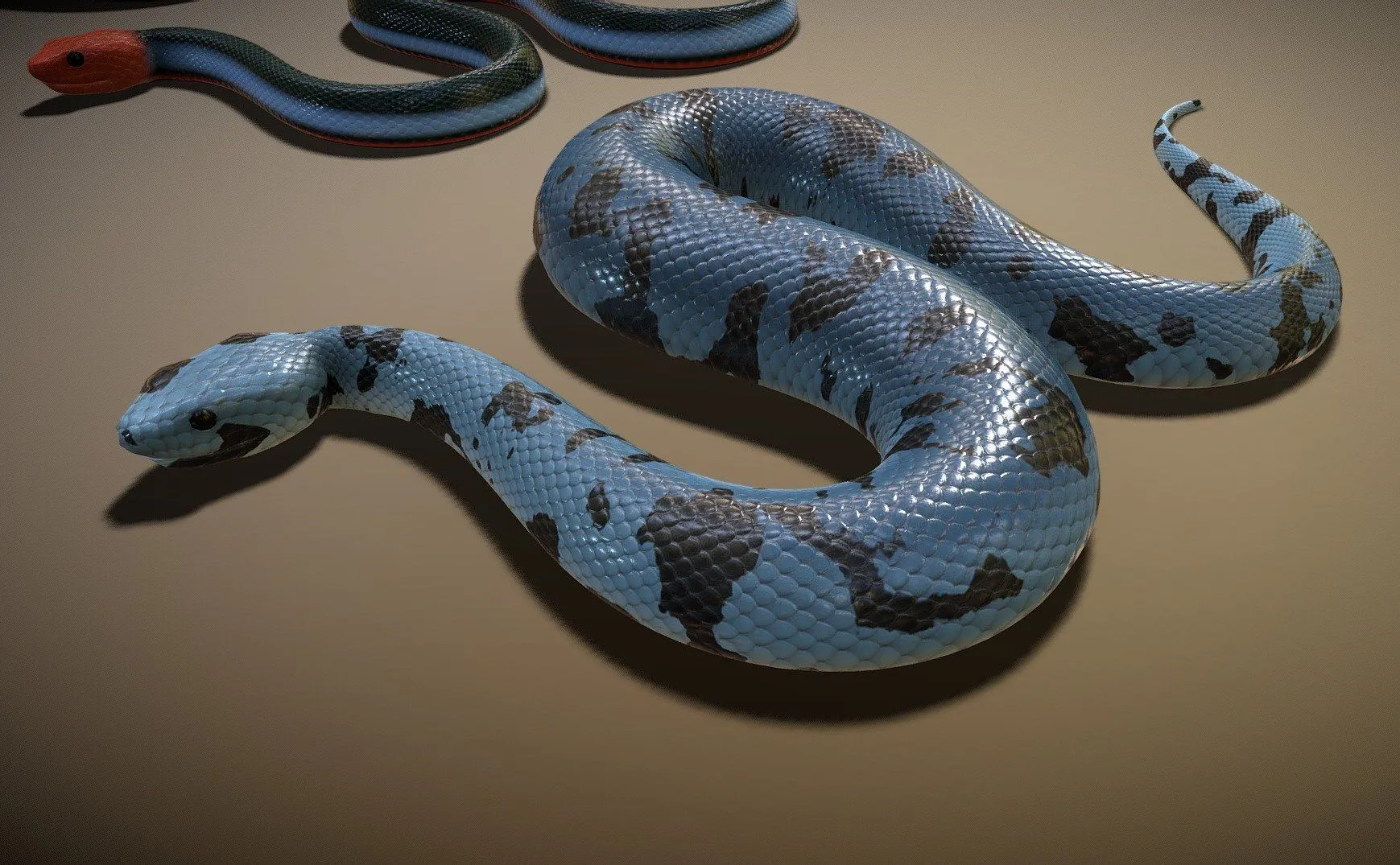 PBR Game 3D Models - Animated Snakes Pack