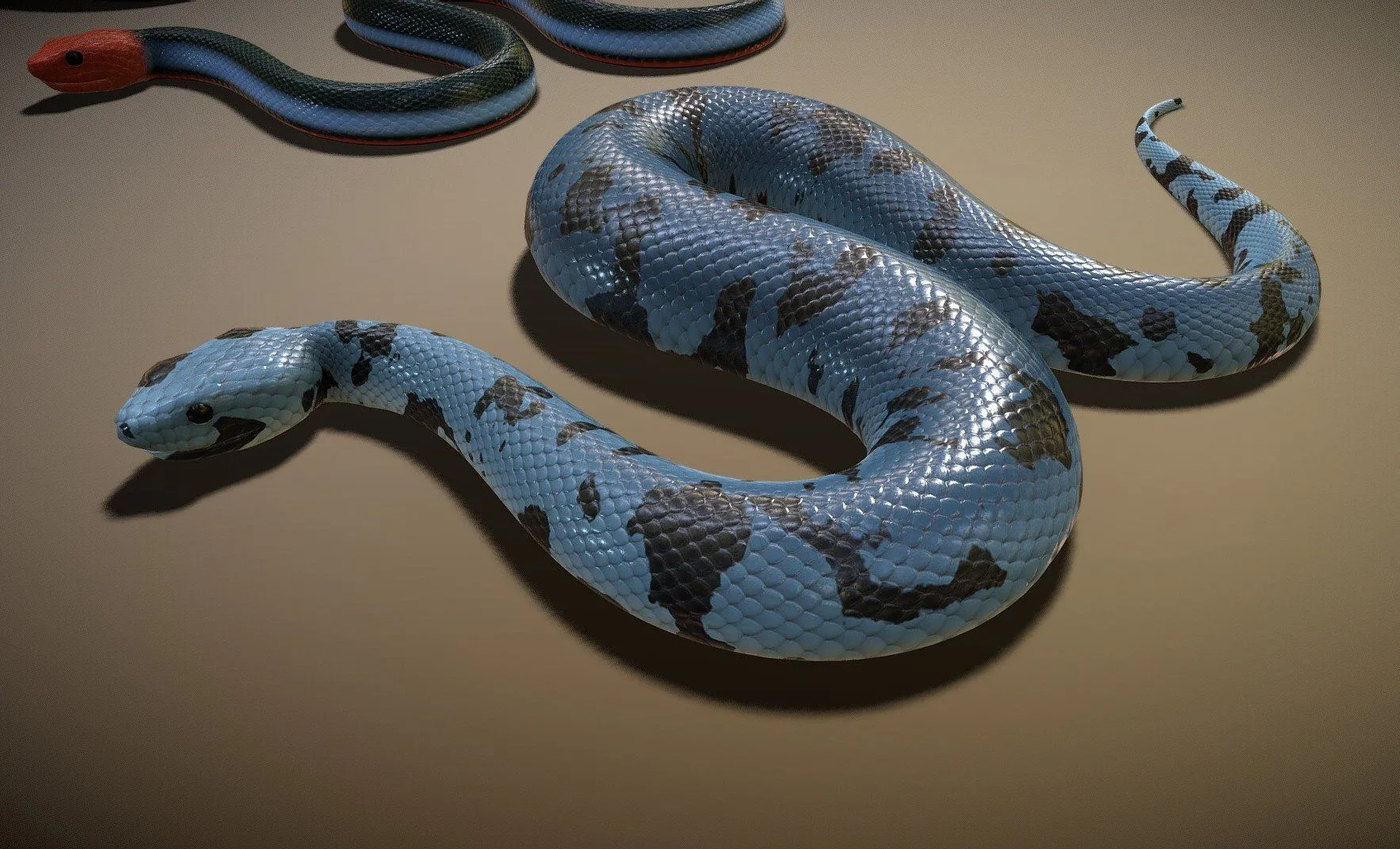 PBR Game 3D Models - Animated Snakes Pack
