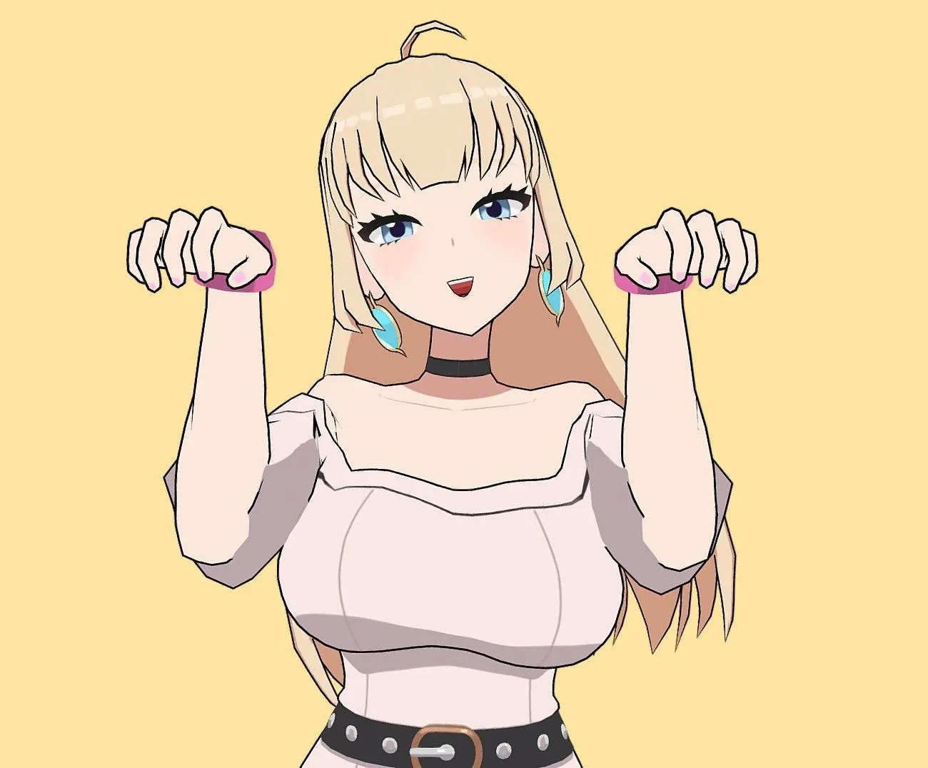 PBR Game 3D Models - Anime Girl Base