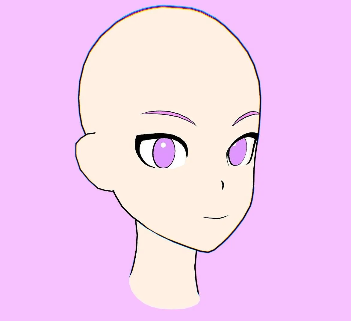 PBR Game 3D Models - Anime Head Pratice Free Download