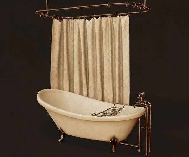 PBR Game 3D Models - Antique Bathtub