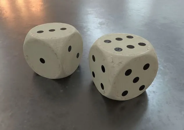 PBR Game 3D Models - Antique Dice